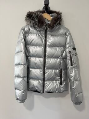 SKEA Metallic Hooded Down Puffer Jacket Size 12